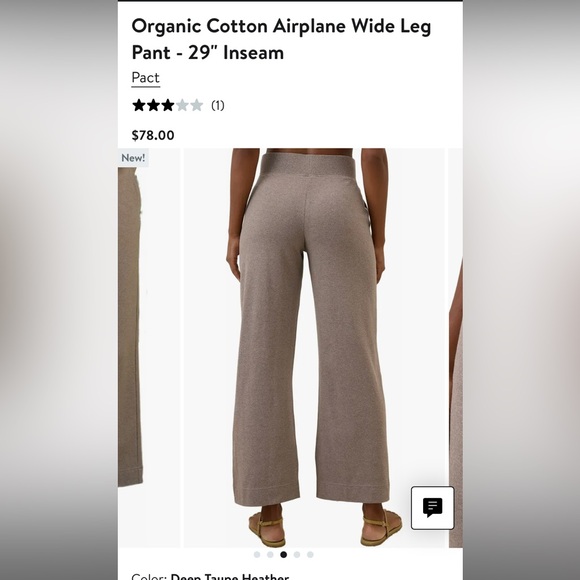 Organic Cotton Airplane Wide Leg Pant - 29" Inseam Size Medium - Picture 12 of 12